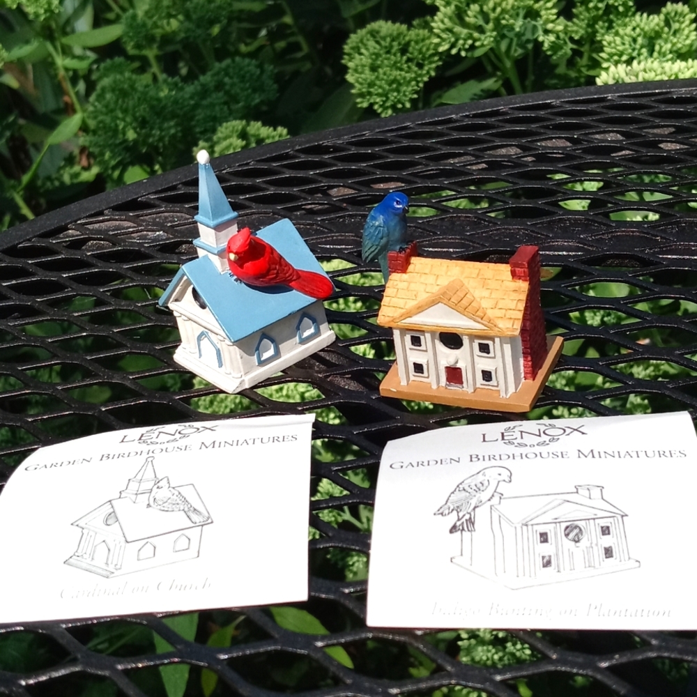 Lenox Garden Birdhouse Miniatures